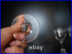 Rare 6 verres à vin en cristal Art déco Nouveau Gavé fleur Saint ST Louis