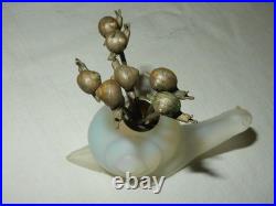 Rare Escargot Sabino Art Déco en Verre Opalescent piques à cocktail Sculpture