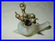Rare Escargot Sabino Art Déco en Verre Opalescent piques à cocktail Sculpture