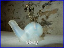 Rare Escargot Sabino Art Déco en Verre Opalescent piques à cocktail Sculpture