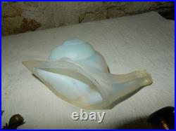 Rare Escargot Sabino Art Déco en Verre Opalescent piques à cocktail Sculpture
