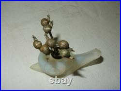 Rare Escargot Sabino Art Déco en Verre Opalescent piques à cocktail Sculpture