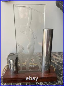 Rare Lampe Veilleuse Art Deco Signée Josheco