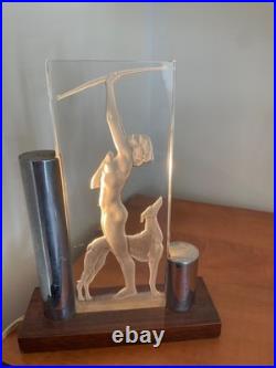 Rare Lampe Veilleuse Art Deco Signée Josheco