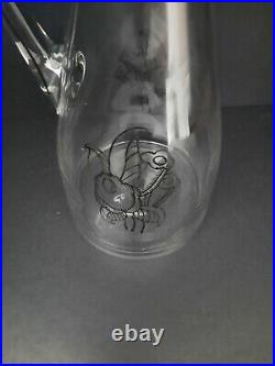 Rare ensemble tête à tête 2 verres 1 carafe signé Jean Luce Art Déco vers 1920