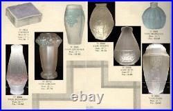 Rare paire de vases art déco art nouveau verre ETALEUNE Paris modèle LIMOGES TBE