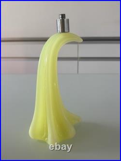 Rare pied de lampe Art Déco en ouraline verre à l'uranium Rare Unique