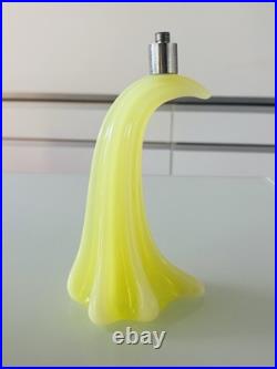 Rare pied de lampe Art Déco en ouraline verre à l'uranium Rare Unique