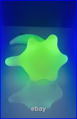 Rare pied de lampe Art Déco en ouraline verre à l'uranium Rare Unique