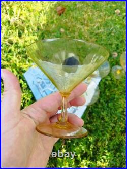 Rare service à liqueur Art Déco signé LB acier inox et verres d'époque