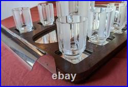 Rare verrerie art déco complet signée verres cristal design création Tchèque