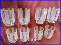 Rare verrerie art déco complet signée verres cristal design création Tchèque