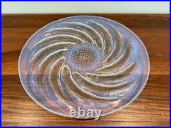 René Lalique Ancienne coupe Poissons Art Deco en verre opalescent signée