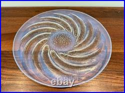 René Lalique Ancienne coupe Poissons Art Deco en verre opalescent signée
