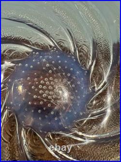 René Lalique Ancienne coupe Poissons Art Deco en verre opalescent signée