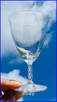 Rene Lalique Guebwiller 4 Wine Glasses 4 Verres A Vin Cristal Taille Art Deco A