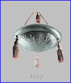 SABINO Paris suspension Art Deco modèle déposé n° 4378 monture en soie 1920s
