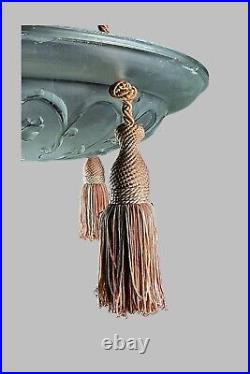 SABINO Paris suspension Art Deco modèle déposé n° 4378 monture en soie 1920s