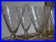 SAINT LOUIS 6 ANCIENS VERRES A VIN BLANC CRISTAL MODELE ASTRID ART DECO ht 9 cm
