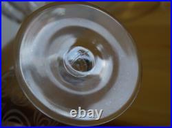 SAINT LOUIS 6 ANCIENS VERRES A VIN BLANC CRISTAL MODELE ASTRID ART DECO ht 9 cm