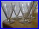 ST LOUIS 4 ANCIENS VERRES A VIN BLANC CRISTAL MODELE ASTRID ART DECO 9 cm 10 cls