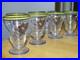 STYLE JEAN LUCE 7 ANCIENS VERRES LIQUEUR CRISTAL FRUITS EMAILLEE ART DECO 6 cm