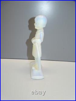 - SUJET ENFANT AU CERCEAU Césari Verrier VERRE OPALESCENT ART DECO