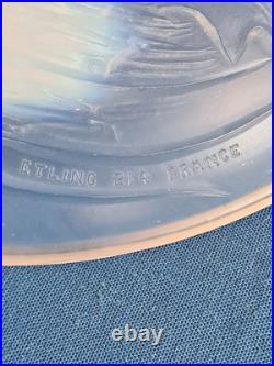 SUPERBE COUPE EN VERRE OPALESCENT SIGNÉE ETLING FRANCE modèle 214 TULIPES Ø 23