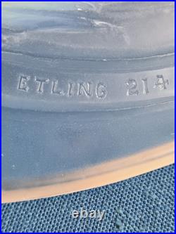 SUPERBE COUPE EN VERRE OPALESCENT SIGNÉE ETLING FRANCE modèle 214 TULIPES Ø 23