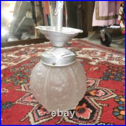 SUSPENSION ou Plafonnier ART DECO Verre Pressé Moulé Forme Globe 12MAG 09/09