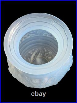 Sabino Important Vase Verre Opalescent Art Deco Rare Modele Algues Marine Ht 35c