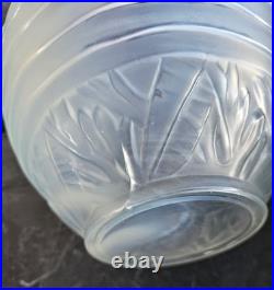 Sabino Important Vase Verre Opalescent Art Deco Rare Modele Algues Marine Ht 35c