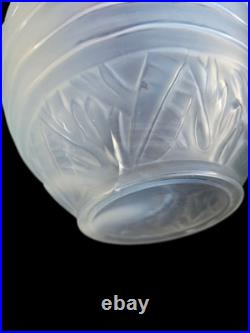 Sabino Important Vase Verre Opalescent Art Deco Rare Modele Algues Marine Ht 35c