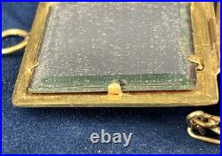 Sac de soirée Art Déco 1920 perles verre bakélite décorée miroir intérieur