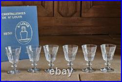 Saint Louis 6 Verres Hauteur 11 Cm Modele Caton Art Deco