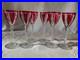 Saint Louis 6 Verres à Vin du Rhin en Cristal Rubis/ Overlay Art Déco 1930