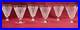 Saint Louis Astrid 6 Wine Crystal Glasses Verres A Vin Cristal Gravé Art Deco C