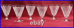 Saint Louis Astrid 6 Wine Crystal Glasses Verres A Vin Cristal Gravé Art Deco C
