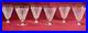 Saint Louis Astrid 6 Wine Crystal Glasses Verres A Vin Cristal Gravé Art Deco D