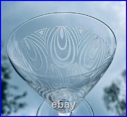 Saint Louis Astrid 6 Wine Crystal Glasses Verres A Vin Cristal Gravé Art Deco D