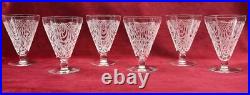 Saint Louis Astrid Cordial Shot Glasses Verres A Liqueur Cristal Gravé Art Deco