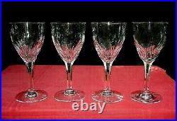 Saint Louis VIC Water Wine Glasses Verres A Eau Vin 18cm Cristal Taillé Art Deco