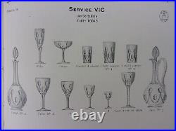 Saint Louis VIC Wine Glasses Verres A Vin 14,5 CM 14,5cm Cristal Taillé Art Deco