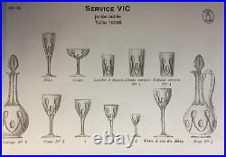 Saint Louis VIC Wine Glasses Verres A Vin 14,5 CM 14,5cm Cristal Taillé Art Deco