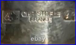 Salière et poivrière Style Art Deco Christofle Métal Argenté Verre Cannelé