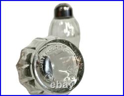 Salière et poivrière Style Art Deco Christofle Métal Argenté Verre Cannelé