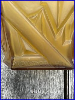 Scailmont Charles Catteau Vase Verre Ondulations Art Deco Belgique Belge België