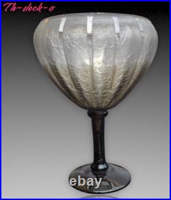 Schneider Grande Coupe Bijou Verre Dégagé A L'acide Art Deco 1930 Ht. 29.5cm