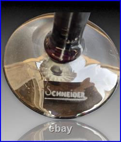 Schneider Grande Coupe Bijou Verre Dégagé A L'acide Art Deco 1930 Ht. 29.5cm