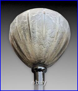 Schneider Grande Coupe Bijou Verre Dégagé A L'acide Art Deco 1930 Ht. 29.5cm